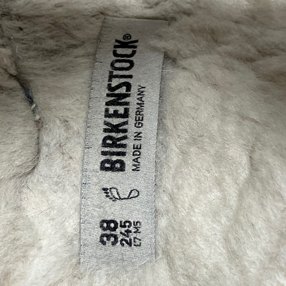 Birkenstock Arizona Shearling Lined Suede Sandals Taupe EU 38 US 7.5-8 - Picture 6 of 6